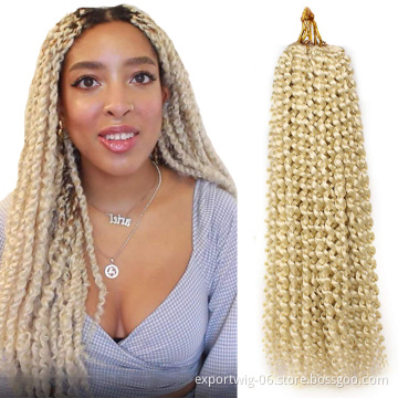 Wholesale Passion Twist Crochet Hair Extensions Curly Water Wave Braiding Hair Synthetic Fiber 18inch 80g Passion Twists